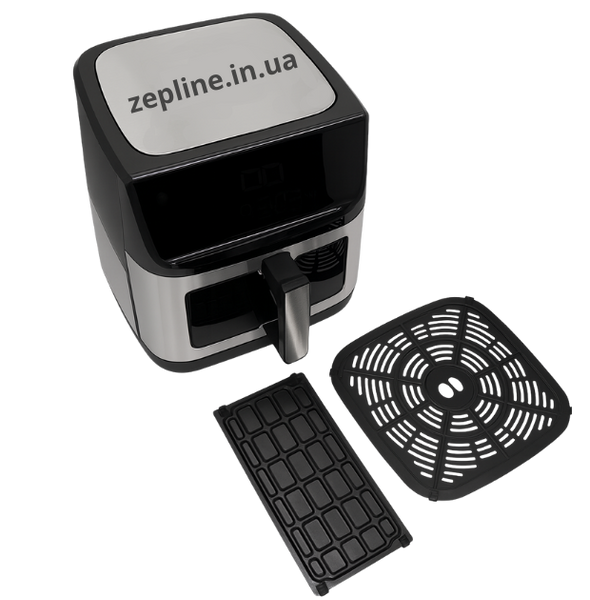 Аерофритюрниця Zepline ZP-211 (сенсорне керування, 2 ТЕНи, 14 л, 4000 Вт, подвійне відділення, антипригарне покриття) ZEP211 фото