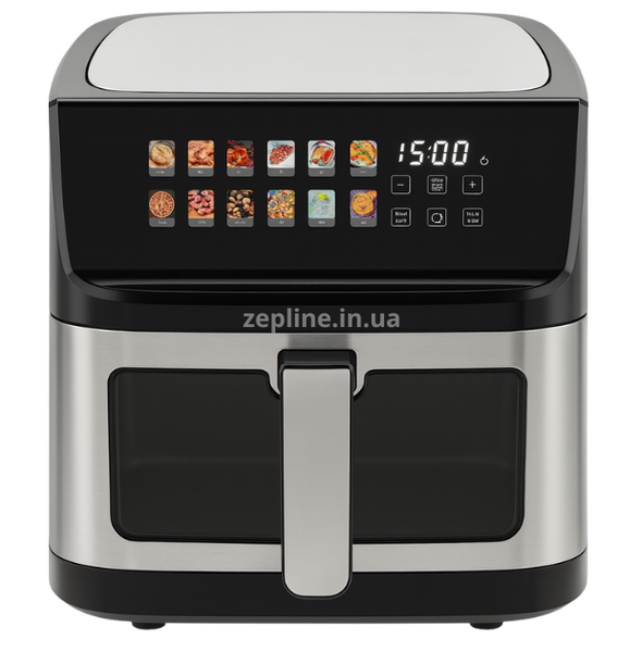 Аерофритюрниця Zepline ZP-211 (сенсорне керування, 2 ТЕНи, 14 л, 4000 Вт, подвійне відділення, антипригарне покриття) ZEP211 фото