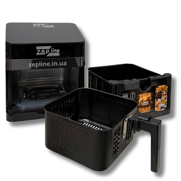 Мультифункціональна аерофритюрниця Zepline ZP-00344 на 13 л 4200 Вт на 12 програм зі знімним ковшиком ZEP00344 фото