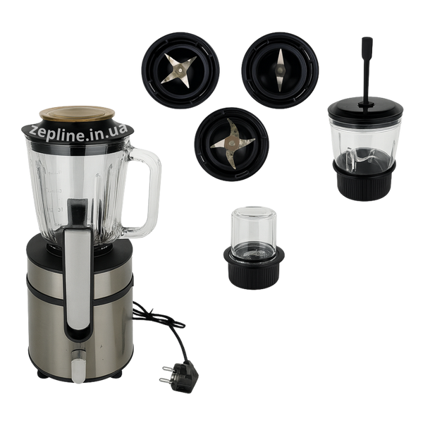 Багатофункціональна соковижималка Zepline ZP-122 3000 Вт &ndash; 4в1, блендер, кавомолка ZEP122 фото