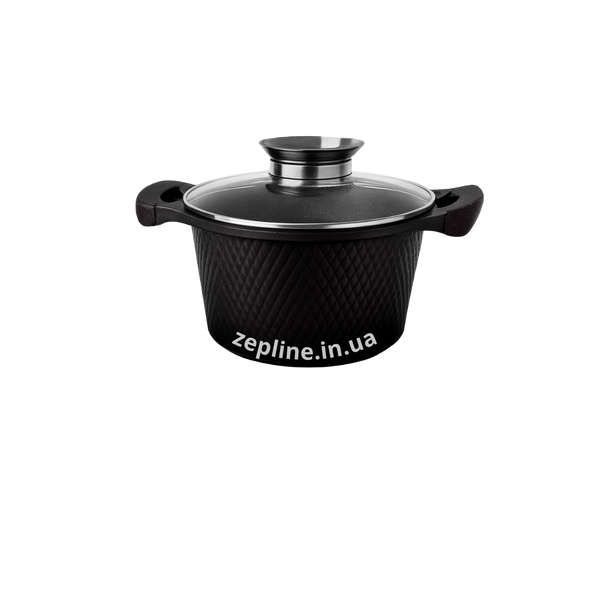 Набір каструль і сковорідки Higher Kitchen HK 315 &ndash; гранітне антипригарне покриття HK315 Black фото