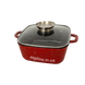 Higher Kitchen HK-317 &ndash; набір квадратного посуду 14 предметів з антипригарним гранітним покриттям HK317 Red фото 4