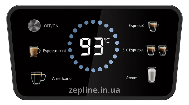 Кавомашина Zepline ZP-6802 — «Холодне та гаряче еспресо» 3000 Вт
